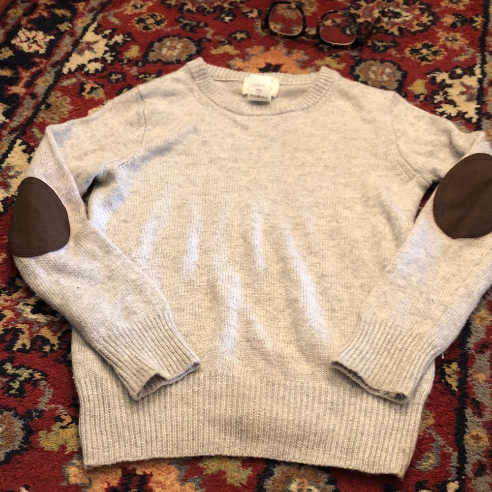 Crewcuts Heather Gray Knit Crewneck Sweater